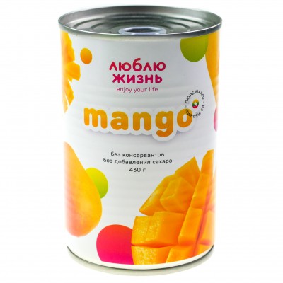 Пюре Манго из Мьянмы (430 г), ж/б  1/24